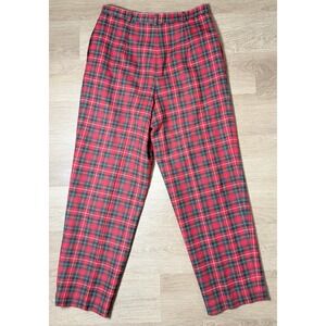 Talbots Plaid Trousers Womens Size 10 Vintage Wool‎ Red Green Holidays Career